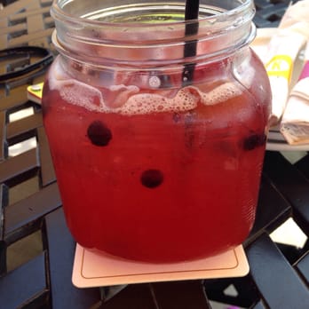 Kelseys Original Roadhouse - They didn't lie when they called this a two handed Raspberry Somersby sangria - Comfort Food Near Me - London, Ontario