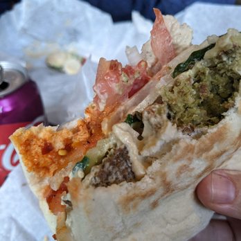 Sultan's Market - Falafel sandwich with everything - Middle Eastern Near Me - Chicago, Illinois