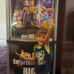 Ukiah Theatre - Posing with Woody for Toy Story 4