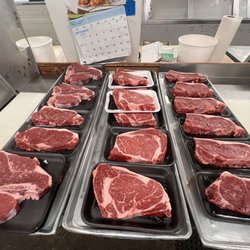 Porterhouse, ribeyes and strip steaks
