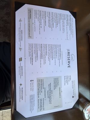 Menu photo 1 The Reserve Tamarack, ID Menu photo 1 The Reserve Tamarack, ID