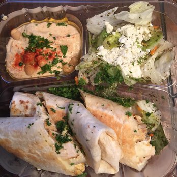 Zeus - Flowood - Chicken wrap with salad and hummus .....it's so good and super fresh. The salad is worth trying! - Mediterranean Near Me - Flowood, Mississippi