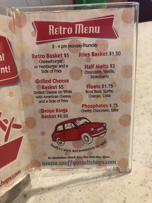 Menu photo 3 Snuffy's Malt Shop Edina, MN Menu photo 3 Snuffy's Malt Shop Edina, MN