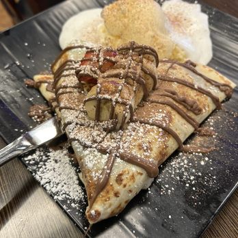 Le Moose Crepe Cafe - Strawberry Banana Nutella Crepe - Creperies Near Me - Fremont, California Le Moose Crepe Cafe - Strawberry Banana Nutella Crepe - Creperies Near Me - Fremont, California