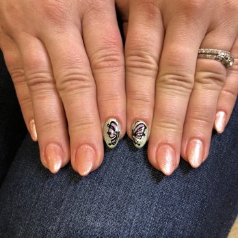 M&M Studio - Wings of a fairy/butterfly wonderful acrylic fill Gel nails with hand painted design by Maki! - Hair Salons Near Me - New York, New York M&M Studio - Wings of a fairy/butterfly wonderful acrylic fill Gel nails with hand painted design by Maki! - Hair Salons Near Me - New York, New York