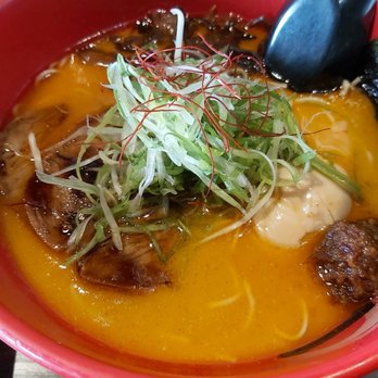 Ramen Bar Ichi - Spicy tonkotsu ramen with egg - Ramen Near Me - Houston, Texas