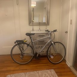 My bike restored by Matt, after a crash and tire theft. My bike restored by Matt, after a crash and tire theft.