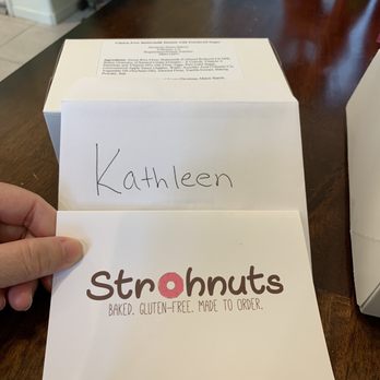 Strohnuts Home Bakery - A thank-you note from the owner, Sean! Very sweet of him! 1/8/2020 - Donuts Near Me
