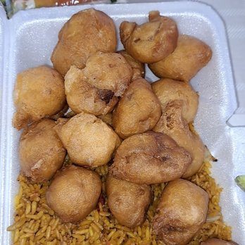 Top China - Sweet & Sour Pork With Pork Fried Rice & EggRoll (Ate The Eggroll Already) lol - Chinese Near Me - Jacksonville, Florida
