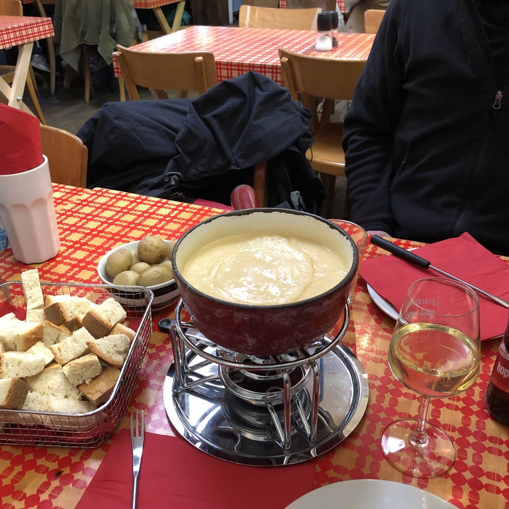 House Fondue with Heida wine House Fondue with Heida wine