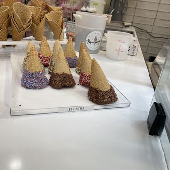 Moonscoops Ice Creamery - Cones! Gluten free waffle cones! - Ice Cream & Frozen Yogurt Near Me - Marina, California