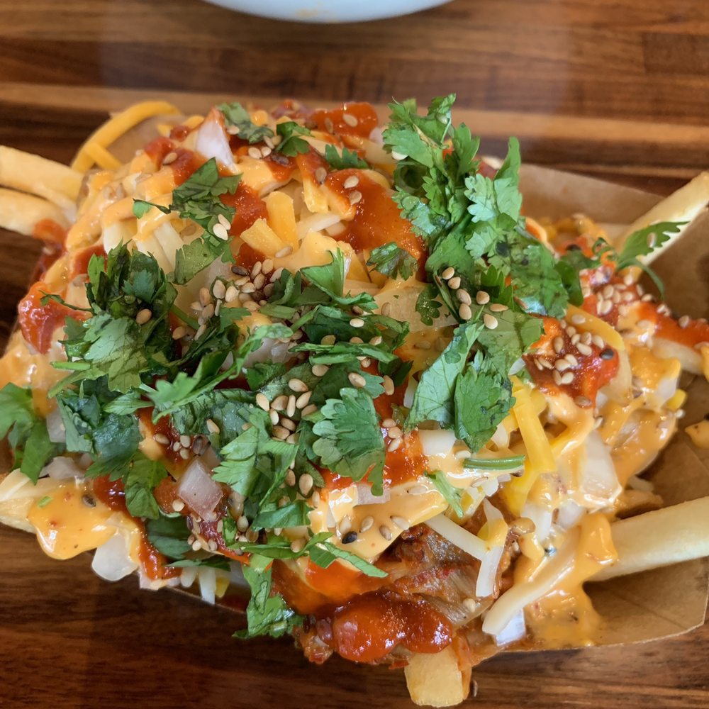Chi'Lantro - Kimchi fries with chicken - Korean Near Me - Austin, Texas Chi'Lantro - Kimchi fries with chicken - Korean Near Me - Austin, Texas