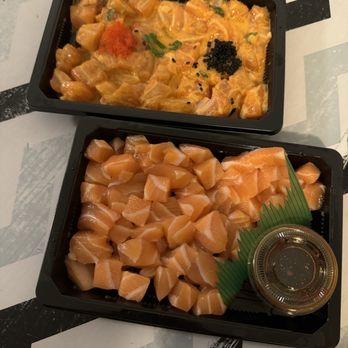Basa Seafood Express - Spicy Salmon Poke (top) & Shoyu Salmon Poke (bottom) - Seafood Near Me - San Francisco, California Basa Seafood Express - Spicy Salmon Poke (top) & Shoyu Salmon Poke (bottom) - Seafood Near Me - San Francisco, California