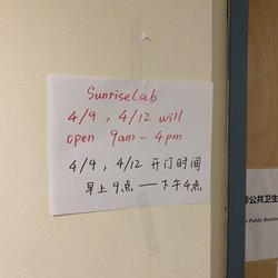 Sunrise Medical Laboratories - Hours on 4/9 & 4/12