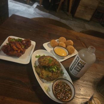 Haru by Sams - Makgeolli x Haru Nasung cofee makgeolli with seafood pajeon & KFC with a side of cheeseballs. - Korean Near Me - San Francisco, California Haru by Sams - Makgeolli x Haru Nasung cofee makgeolli with seafood pajeon & KFC with a side of cheeseballs. - Korean Near Me - San Francisco, California