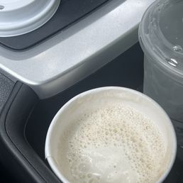The cup felt light and yet again here we go. Seriously, it's only a couple sips but when paying 7 bucks a cup... The cup felt light and yet again here we go. Seriously, it's only a couple sips but when paying 7 bucks a cup...