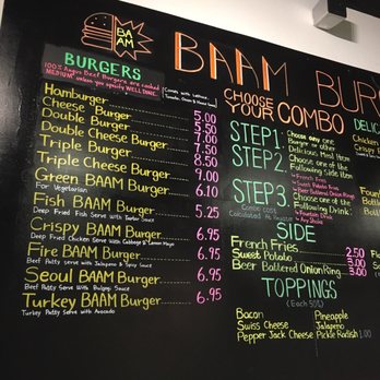 Baam Burger - Updated Menu 1 - Burgers Near Me - Nashville, Tennessee Baam Burger - Updated Menu 1 - Burgers Near Me - Nashville, Tennessee
