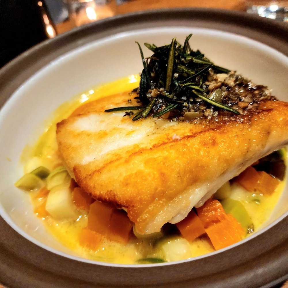 Chickadee - Atlantic halibut - New American Near Me - Boston, Massachusetts