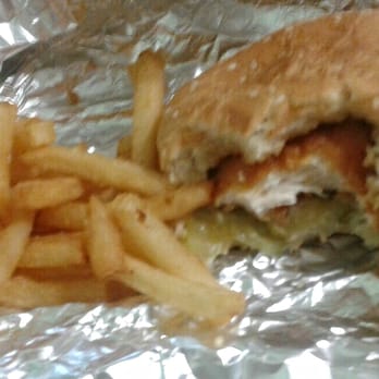 Kansas Fried Chicken - Spicy Chicken Sandwich (white meat) with Mayo & Pickle (sans lettuce&tomato) - Chicken Shop Near Me - Bronx, New York Kansas Fried Chicken - Spicy Chicken Sandwich (white meat) with Mayo & Pickle (sans lettuce&tomato) - Chicken Shop Near Me - Bronx, New York