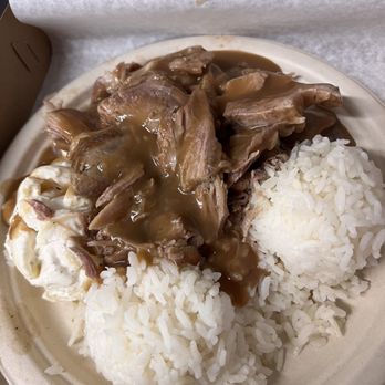 Rainbow Drive-In - ROAST PORK WITH GRAVY PLATE - Hawaiian Near Me - Honolulu, Hawaii Rainbow Drive-In - ROAST PORK WITH GRAVY PLATE - Hawaiian Near Me - Honolulu, Hawaii