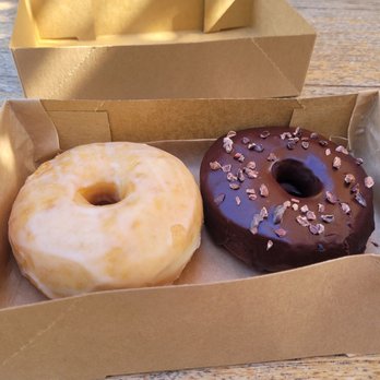 Good Town Doughnuts - Glazed and double chocolate - Donuts Near Me - Costa Mesa, California