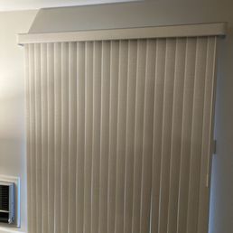 Vertical blinds. Vertical blinds.