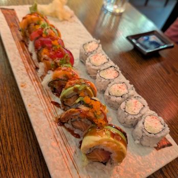 Hamachi 34 - Tiger Roll (left), Snowcrab Cucumber roll (right) - Japanese Near Me - New York, New York