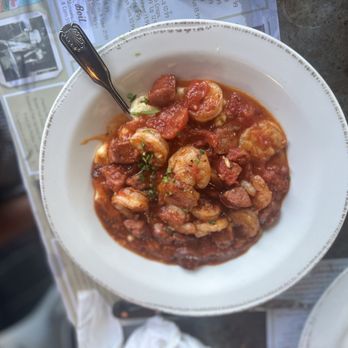 Owens Fish Camp - Shrimp and Grits with Spicy Smoked Sausage $21.99 - Seafood Near Me - Sarasota, Florida Owens Fish Camp - Shrimp and Grits with Spicy Smoked Sausage $21.99 - Seafood Near Me - Sarasota, Florida