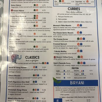 7 Monk's Cafe - Menu - Indian Near Me - New Braunfels, Texas