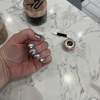 NK Nails and Spa - Dip powered nails with chrome top layer - Nail Salons Near Me - Rowlett, Texas NK Nails and Spa - Dip powered nails with chrome top layer - Nail Salons Near Me - Rowlett, Texas