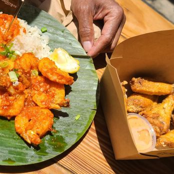 Smorgasburg - Lobster damus....garlic and chicken wings. from shlap Muan - Street Vendors Near Me - Los Angeles, California Smorgasburg - Lobster damus....garlic and chicken wings. from shlap Muan - Street Vendors Near Me - Los Angeles, California