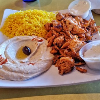 Phoenicia Pita Kitchen - Chicken shawarma combo plate with rice and hummus. Very flavorful and big portions. - Greek Near Me - Gilbert, Arizona