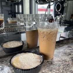 Blessed & Highly Caffeinated - BC Iced Latte & BC Cake