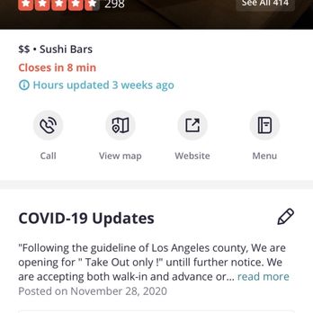 Sushi Mafia - Closes at 9 no where does it say 8:45 last call - Sushi Bars Near Me - Long Beach, California