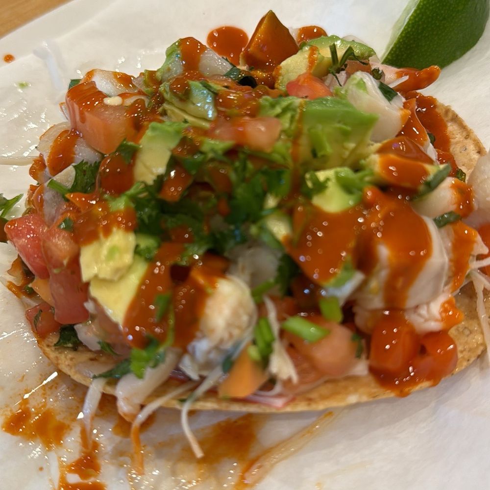 Golden Seafood House - Tostada de ceviche! A MUST!! - Seafood Near Me - Houston, Texas