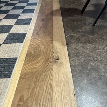 Worthwood - This is the transition strip he made for us. - Cabinetry Near Me