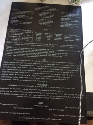 Menu photo 3 Sinatra's Ristorante Lake Helen, FL
