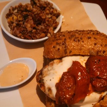 Seasons 52 - Grilled chicken caprese sandwich with quinoa - New American Near Me - Columbia, Maryland Seasons 52 - Grilled chicken caprese sandwich with quinoa - New American Near Me - Columbia, Maryland