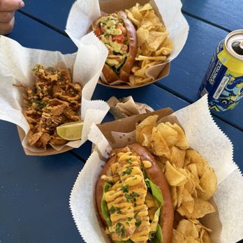 What The Fish Rolls - Lobster roll, casa mar roll and calamari. - Seafood Near Me - Tavernier, Florida What The Fish Rolls - Lobster roll, casa mar roll and calamari. - Seafood Near Me - Tavernier, Florida