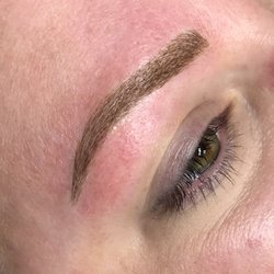 FlutterFab Lash Bar & Spa - Eyebrow Microblading, strokes that follow natural growth of clients brow hairs will make for a very natural blended look.