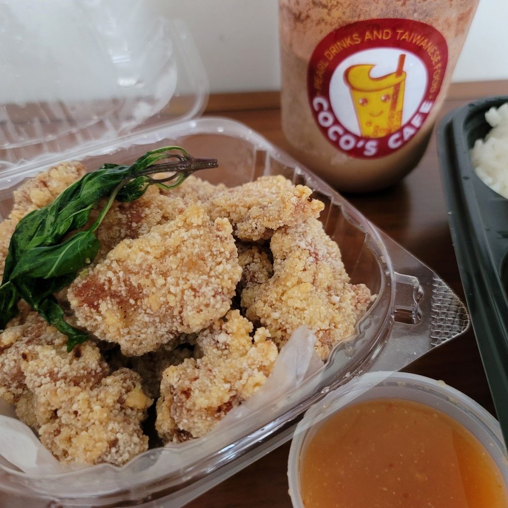 CoCo's Cafe - a meal of fried chicken and rice - Coffee & Tea Near Me - Austin, Texas