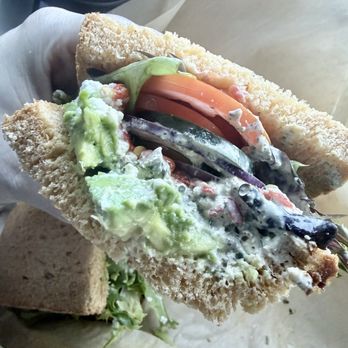 Panera Bread - Mediterranean veggie added avocado and basil pesto sauce - Sandwiches Near Me - Riverside, California Panera Bread - Mediterranean veggie added avocado and basil pesto sauce - Sandwiches Near Me - Riverside, California