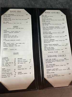 Menu photo 1 Second Story Bar Covington, KY