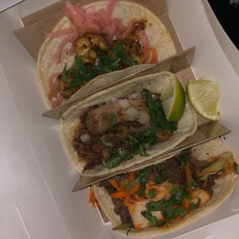 bartaco - Chapel Hill - Shrimp taco- left Duck - middle Kimchi -right - Tacos Near Me - Chapel Hill, North Carolina bartaco - Chapel Hill - Shrimp taco- left Duck - middle Kimchi -right - Tacos Near Me - Chapel Hill, North Carolina