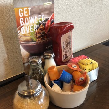 First Watch - Table setup with condiments - Breakfast & Brunch Near Me - Frisco, Texas