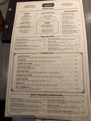 Menu photo 5 The Franklin Room Chicago, IL Menu photo 5 The Franklin Room Chicago, IL