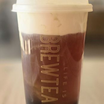 Brew Tea Bar - Phoenix oolong tea with sea salt cheese foam and boba. - Coffee & Tea Near Me - Las Vegas, Nevada Brew Tea Bar - Phoenix oolong tea with sea salt cheese foam and boba. - Coffee & Tea Near Me - Las Vegas, Nevada
