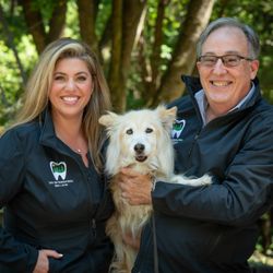 Brent C. Lay, DDS - Our office Manager Sabrina, Jasper and Dr. Lay!