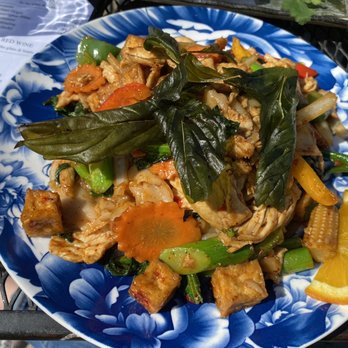 Thai Station Restaurant - Pad Kee Mow with chicken and tofu (Drunken noodles) - Thai Near Me - Carrboro, North Carolina Thai Station Restaurant - Pad Kee Mow with chicken and tofu (Drunken noodles) - Thai Near Me - Carrboro, North Carolina