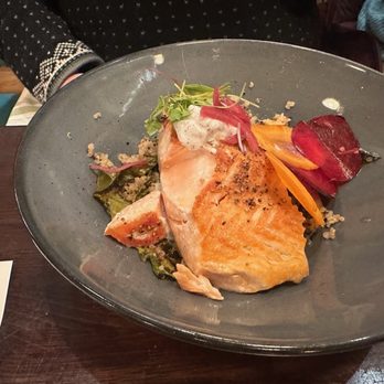 Our Table - Salmon entree - Comfort Food Near Me - Jamestown, Rhode Island